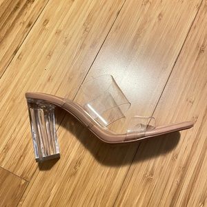 This a Zara TRANSPARENT HEELED SANDALS
NATURAL - REF. 2324/910